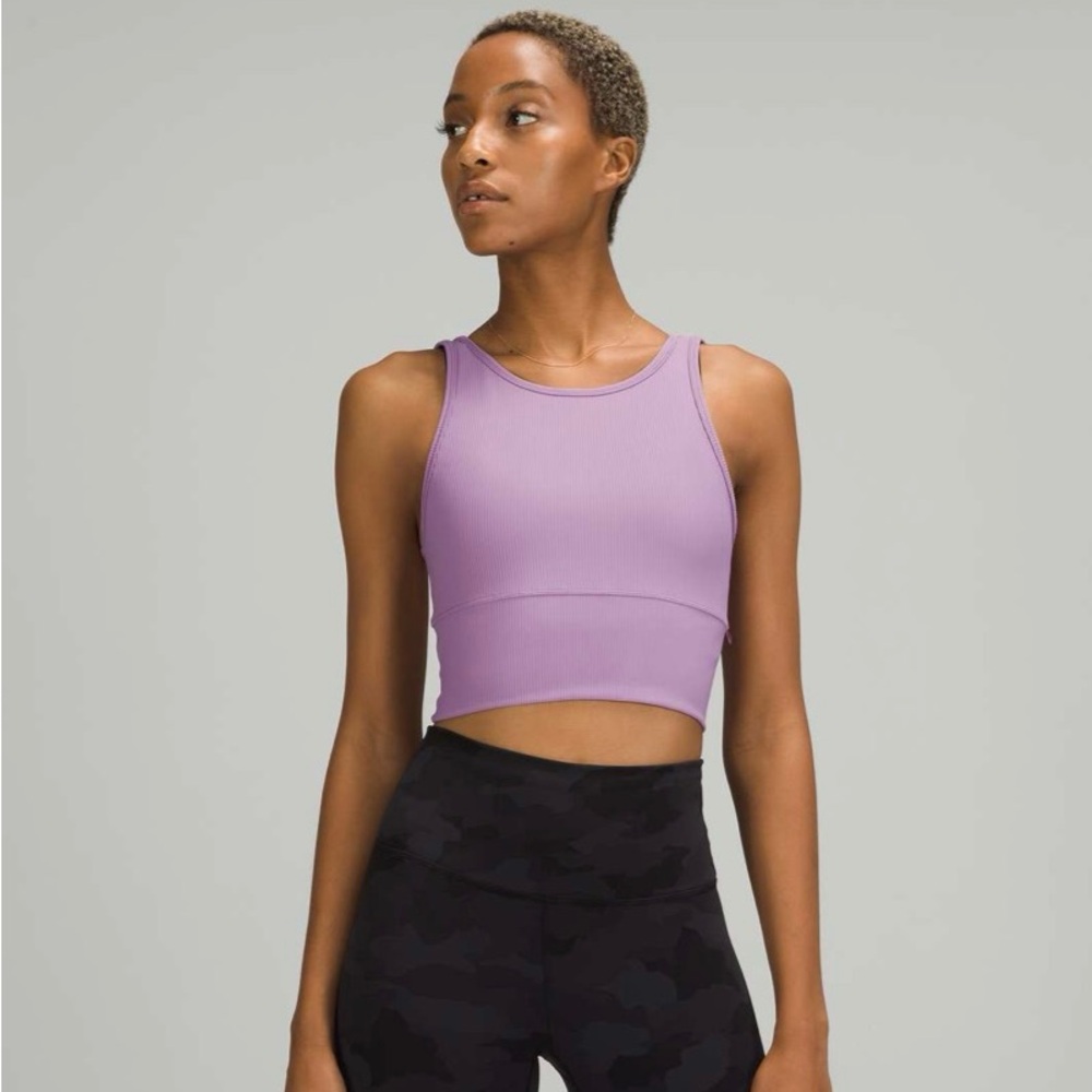 Lululemon Power Pivot Ribbed Tank 14 Wisteria Purple